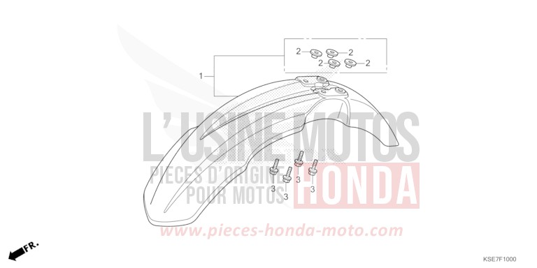 KOTFLUEGEL, VORNE von CRF150R "Big Wheels" EXTREME RED (R292) von 2022